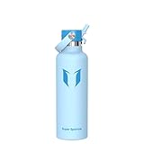 Super Sparrow Trinkflasche Edelstahl - Ultraleicht Thermobecher - 750ml - Standardmund Stroh-Deckel - BPA-Frei Thermoskanne, Thermosflasche für Sport, Travel, Schule, Outdoor
