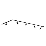 Qub Focus III 1-Phasen Led Schienensystem - 300cm - 5x GU10 Spots - 3x 1m Schienen - L-Form - Deckenstrahler Schwarz - Erweiterbar & flexibel - LED-kompatibel - Modernes Design Spot lampe