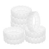 Homoyoyo 8 Stück Gepäckrollenabdeckungen Koffer Gepäckradabdeckungen Verdickte Gepäckradschützer Aus Silikon wasserdichte Gepäckabdeckung Gepäckräder Ersatzradabdeckungen Weißes