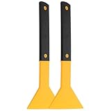 HOODANCOS 2 Stück Großer Dreieck Schaber aus Kunststoff mit Langem Griff Filmschaber für Auto Folierung Blasenentfernung und Schutzfolienmontage