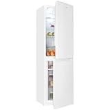 Exquisit Kühl-Gefrierkombination, Kühlschrank mit Gefrierfach, 247 Liter, Nofrost, 4-Sterne-Gefrierfach, Schnellgefrieren, 4 Ablagen, KGC5250-85-NF-040D weiss