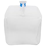 Levemolo Faltbarer Wasserbehälter 15L aus Robustem PE Großer Camping Trinkwassereimer Outdoor Wasserspeicher für Wandern Reisen und Notfall
