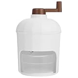 GRIRIW Manuelle Crushed Ice Maschine mit Handkurbel Kompakter Eiscrusher aus Rostfreiem Stahl für Feines Slush EIS Stromfrei für Haushalt Cocktails und Kalte Desserts