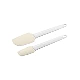 Original Kaiser Classic Teigschaber-Set 2-teilig, Teigschaber mit abnehmbarem Silikon-Aufsatz 24 + 27 cm, lebensmittelechtes Silikon, spülmaschinengeeignet, Weiß