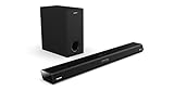 Grundig DSB 2000 Dolby Atmos Soundbar mit Subwoofer, Slim Design, 2.1 Kanal Dolby Atmos, 280 Watt max. Musikleistung (120 Watt RMS), Bluetooth 4.2, HDMI (ARC), Optischer und Coaxial Eingang, Schwarz