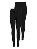 ONLY Damen Onllive Love New 2-Pk Noos Leggings, Schwarz (Black Pack: Black and Black), W(Herstellergröße: L) (2er
