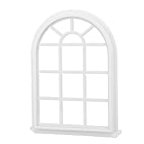 Fafeims Puppenhaus Fenster Im Maßstab 1:12, Rahmen mit Weißem Finish Miniatur-Boden Fenster für Puppenhaus Möbel und Wohn Dekor