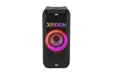 LG xboom DXL7T, rollbarer Bluetooth-Lautsprecher (250 W, Karaoke- & DJ-Funktionen, Beleuchtung), Schwarz [Modelljahr 2024]