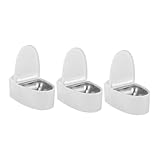 Baluue 3 Stück Wandaschenbecher mit Klappdeckel Nagelfreie Montage Toilettenform für Innen und Außen Aschebehälter mit Mittlerer Kapazität Geeignet für Badezimmer Büro Schlafzimmer