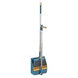 Besen Und Kehrschaufel Set Mit Langem Stiel, 180 Grad Drehbar Kehrmaschine Und Kehrschaufel Combo, Broom and Dustpan Set Enthält Für Die Haushaltsreinigung, Büro, Küche