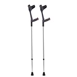 Dr. Paul Koch Krücken Paar Aubergine - Gehhilfe Aus Aluminium Mit Kunststoffgriffen - Belastung Bis zu 120kg - Verstellbar Mit Praktischem Druckknopf - 540g pro Krücke