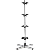 cartrend Felgenständer mit Reifenschutzhülle, Reifenständer für die Lagerung von Vier Autoreifen mit Felgen, bis Reifenbreite 225 mm