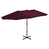 LAPOOH Sonnenschirm, Sonnenschutz Garten, Sonnenschirm Terrasse, Balkonsonnenschirme, Balkon Sonnenschutz, Balkon Sichtschutz Uv-schutz, mit Aluminium-Mast 460 x 270 cm Bordeauxrot