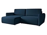 Mirjan24 Ecksofa Gortiz Slim, Ecke Sofa mit Bettkasten und Schlaffunktion, Elegante Couch, Polsterecke Sofa, Couchgarnitur, Schlafsofa, Bettsofa (Cruz 79)