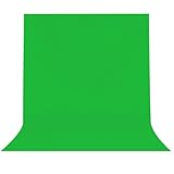 JEBUTU Greenscreen, 2x3m (6,5x9,8ft) Greenscreen Stoff, Faltbare Fotografie Green Screen Chromakey Waschbares Polyester für Fotografie, Video, Fernsehen Aufnehmen, Zoom