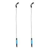 SHERCHPRY 2 Stück Angelbissanzeiger aus Eisen Langlebiger Angelalarm mit Blauem Lampenschirm für Angelruten Praktisches Fischbiss Alarmsystem für Angler