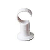 Rohrschelle Aus Kunststoff, Weiß, PVC-Rohrschelle, 20, 25, 32, 40 Mm, O- Und Hakenform, Metrisch, For Kleben, Verlängerung Mit Rohr(32mm (Hook-Type),5 Pcs)