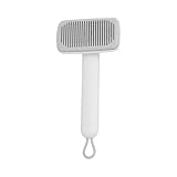 2026 Professioneller Katzenhaarentfernungskamm mit Nadelkämmen Fellpflege Unterwuchsausdünnung für Langhaarkatzen (White, One Size)