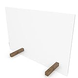 nattmann PLEXIGLAS® Spuckschutz NATURE ohne Durchreiche Trennwand Thekenaufsatz (70x50cm (BxH), Standfüße: PLEXIGLAS® klar)