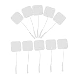 SOPOTUTU 24 Stück Teiliges Selbstklebende Elektrodentherapie pads Wiederverwendbare Stimulations pads Steckanschluss für Muskelstimulation Therapie Zuhause