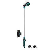 VONROC Gartendusche Außendusche - 1 in 2 Gartenbrause mit Stiel ideal für Garten, Pool, Camping, Terasse oder Sauna - 180 Grad neigbar, 3 Sprühmodi inl. Wandhalterung