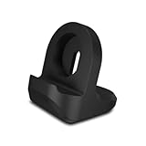 Veemoon Silikon Ladestation Kompatibel mit Apple Watch Generationen Mini Ladeständer rutschfeste Ladehalterung Leicht Tragbar Schwarzer Watch Charging Support