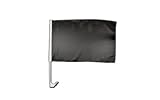 Autofahne Autoflagge Einfarbig Schwarz - 30 x 40 cm