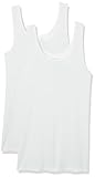 Amazon Essentials Damen Tanktop schlanke Passform, 2er-Pack, Weiß, L