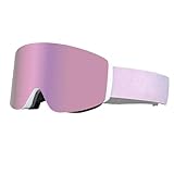 Skibrille – UV400 Schutz Skibrille | Schneebrille | Magnetische Schneebrille | Schutz | Anti-Beschlag | Magnetbrille für Damen