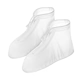 ERINGOGO wasserdichte Überschuhe mit Reißverschluss rutschfeste PVC Schuhüberzieher XL Wiederverwendbare Faltbare Regen Gamaschen für Damen und Herren Schutz vor Nässe und Schmutz