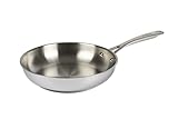 KUHN RIKON Allround Bratpfanne 28 cm unbeschichtet, Edelstahl, für alle Herdarten inkl. Induktion, für scharfes Anbraten, Silber