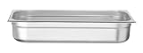 HENDI Gastronormbehälter, Temperaturbeständig von -40° bis 300°C, Heissluftöfen-Kühl- und Tiefkühlschränken-Chafing Dishes-Bain Marie, Stapelbar, 14L, GN 1/1, 530x325x(H) 100mm, Edelstahl