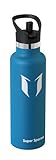 Super Sparrow Trinkflasche Edelstahl - Ultraleicht Thermobecher - 750ml - Standardmund Stroh-Deckel - BPA-Frei Thermoskanne, Thermosflasche für Sport, Travel, Schule, Outdoor