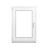Premium Kellerfenster Von Fenstiger - Kunststofffenster Weiß BxH 600 x 800 mm - Garagenfenster/Gartenhaus Fenster BxH 60 x 80 cm 2-fach Verglast - Din Links-Funktion Dreh Kipp Fenster-Alle Größen