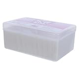 PAMINGONO 240 Stück Abschminkpads aus Weicher Baumwolle Quadratische Dehnbare Reinigungspads für Gesicht Augen Lippen Sanfte Wiederverwendbare Wattepads in Praktischer Box für Feucht