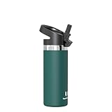 Super Sparrow Trinkflasche Kinder 500ml - Breite Öffnung SwivelSip Thermosflasche - BPA-Frei Thermoskanne, Ergonomisch Trinkflaschen Strohhalm für Sport, Travel, Schule, Outdoor