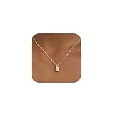Aribliseza Damen-Goldkette, 14 Karat vergoldete Kette mit funkelndem tropfenförmigem Diamantanhänger, neue modische und exquisite Kette (2026), Damenschmuck, modisches Schmuckgeschenk