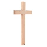 nbeads Holz Wandkreuz, 31x15cm Handgemachtes Holz Hängendes Kreuz Religiöses Handgebetskreuz Kirche Hängendes Holzkreuz Ornament für Osterfeier Home Wohnzimmer Wanddekor, Beige