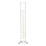 QWORK® 1 x Glasmesszylinder 100 ml, Borosilikatglas, dicke Wand, ausgestellter oberer Rand