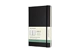 Moleskine - Horizontaler Wochenplaner/Tagesplaner, Terminkalender 18 Monate 2020/2021, Wochenplaner mit festem Einband und elastischem Verschluss, Format Large/A5 13 x 21 cm, Farbe schwarz, 208 Seiten