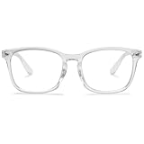 MAGIMODAC Blaulichtfilter Lesebrille eckig Damen Herren Anti Blaues Licht Lesebrillen Sehhilfe Brille Computer-Lesebrillen Brille ohne Sehstärke (Transparent, 0.00)