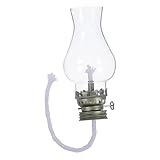 Cabilock 1 Satz Petroleumlampensockel innenbeleuchtung wandlampe vintage Robuster Lampenschirm campinglicht Kerosinlampe Öllampen-Glasschirm Öllampenkamin aus Glas Aluminiumlegierung Silver