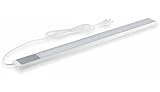 ChiliTec LED Unterbauleuchte Lichtleiste 60cm 10Watt 1430 Lumen 230V 1,5m Kabel mit Schalter - Beleuchtung für Küche Arbeitsfläche 1 Stück Licht Neutralweiß