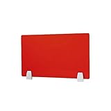 Generisch Schreibtisch trennwand Sichtschutzwand für Anklemmen, Tischtrennwand (rot, gelb, blau) / Spuckschutz/Schreibtischabtrennung/Trennwand für Arbeitsflächen(Red,L X H 70 cm X 50 cm)