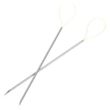 FRCOLOR 2Stücke Edelstahlnadeln Scharfe Präzisionswerkzeuge für Perückenherstellung Schmuckauffädeln und Reparaturen von Kleidung für Bastelprojekte und Kreative Anwendungen