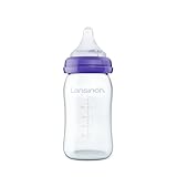 Lansinoh Glas Babyflasche mit NaturalWave Sauger Gr. S, 160 ml