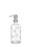 Seifenspender für Bad & Küche aus Glas mit 304 rostfreier Edelstahlpumpe，Soap Dispenser seifenspender seifenspender Glas seifenspender küche soap Dispenser（Lächeln）