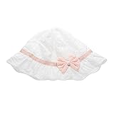 PACKOVE Fischerhut im Prinzessin-Stil Sommerhüte Strandhut für Kleinkinder -Strandhut Outdoorhut strandloege White Cap Baumwollhut Sommerschutzmütze Sonnenhut für Baumwolle Weiß