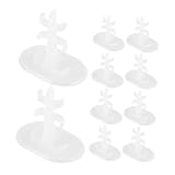 DIKACA 10 Stück Stützrahmen für Puppen einfach Steht Marionette Die Stützständer für Puppen Puppenanzeige Puppenhalterung Puppenständer Displayhalter klarer Puppenständer Plastik Weiß