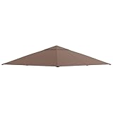 Outsunny Pavillondach, Ersatzdach für Pavillon, Pavillonabdeckung, Pavillon Ersatzdach, Sonnenschutz Polyester, Kaffee, 2,98 x 2,95 m